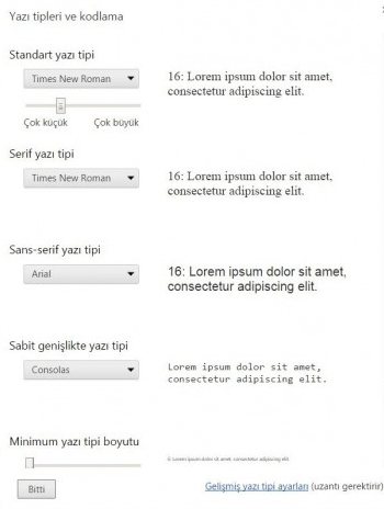 web tarayici yazi fontu degistirme teknodestek