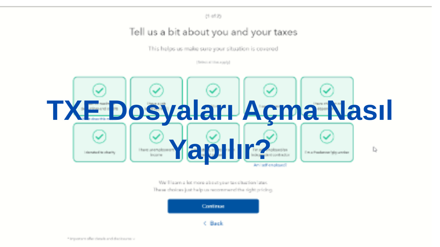 Txf Dosyalar A Ma Nas L Yap L R Turbotax Kullan M