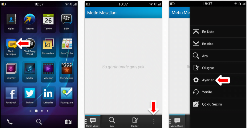 Blackberry Z10 MMS Ayarları Blackberry Z10 MMS Ayarları