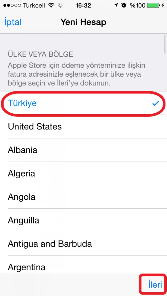 iPhone Üzerinden Apple ID Oluşturma iPhone Üzerinden Apple ID Oluşturma işlem adımları