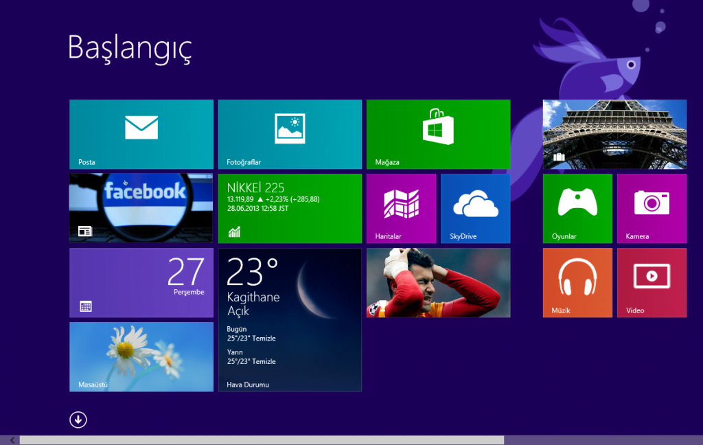 Windows 8.1 Masaüstü Ayarları Windows 8.1 Masaüstüne doğrudan geçiş ayarı