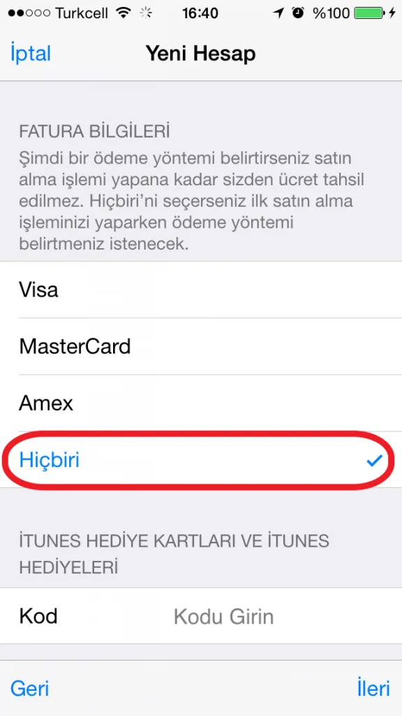 iPhone Üzerinden Apple ID Oluşturma iPhone Üzerinden Apple ID Oluşturma