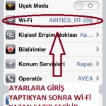 iPhone WiFi Bağlantısı ayarları