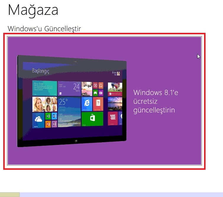 Windows 8den windows 8.1 e geçiş yapmak