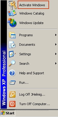Windows XP Telefondan nasıl etkinleştirebilirim