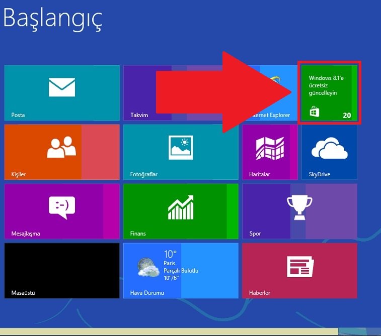 windows 8 yükseltme