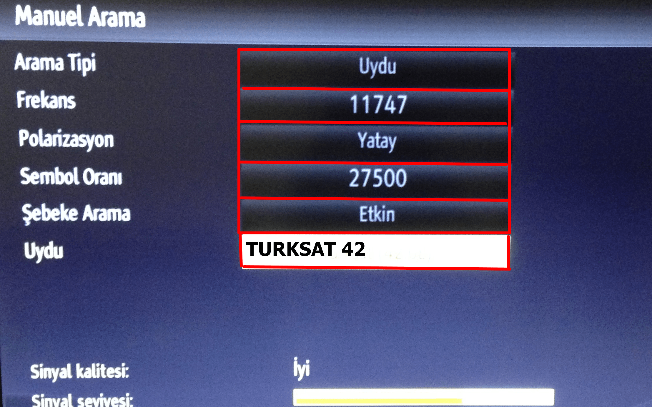 Vestel Regal Seg Nexon Smart Tv Turksat 4a Kanal Tarama