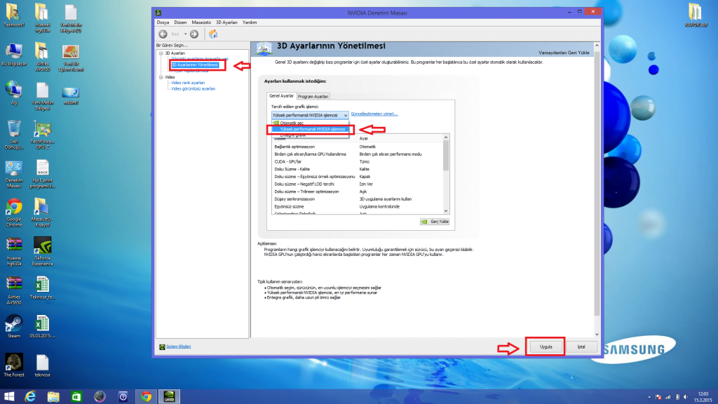 Nvidia Ekran Kartını Varsayılan Yapmak