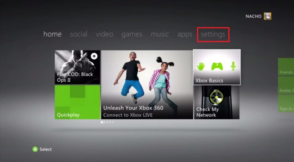 Xbox Ayarlar Bölümü ekranı