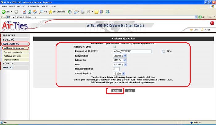 AirTies WOB-200 ap Kurulumu