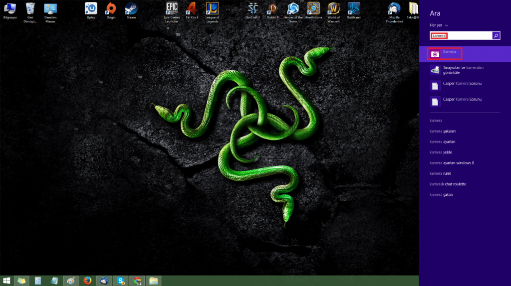Casper laptopta Kamera açılmıyor