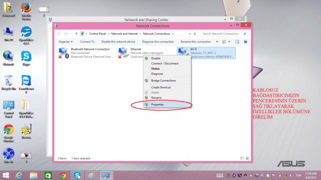 kablosuz ağa DNS Tanımlama