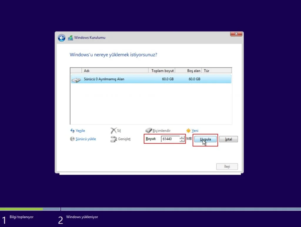Windows 10 indirme kaç gb ve kurulum işlemleri screenshot.13