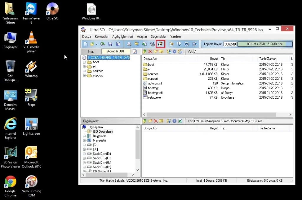 Windows 10 indirme kaç gb ve kurulum işlemleri screenshot.5