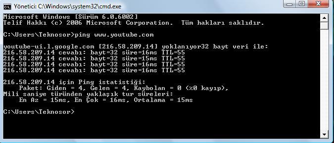 ping5 - İnternet Sitelerine Ping Atma