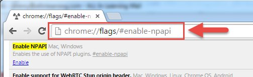 Google Chrome nPapi eklentisi etkinleştirme npapi