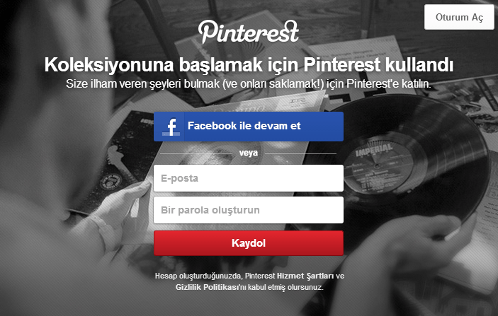 Pinterest Üyelik pinterest1