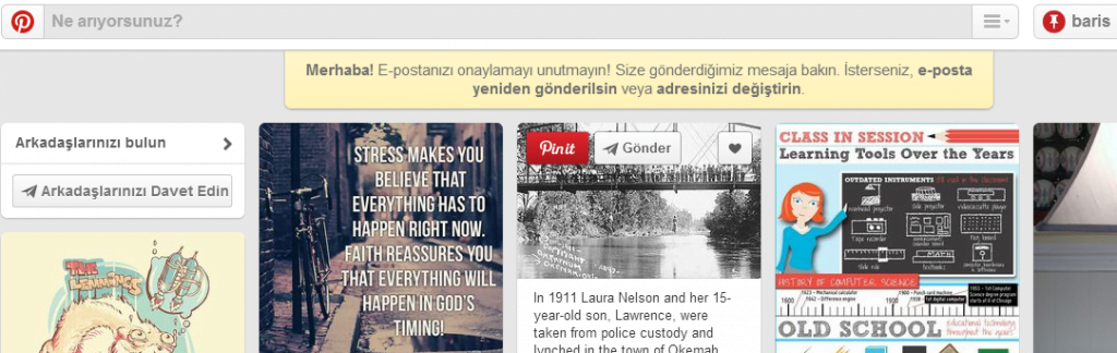 Pinterest Üyelik pinterest5