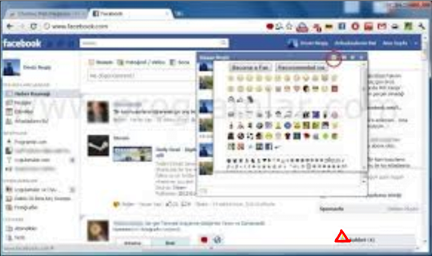 Facebook Sohbet Bölümü Sarı Ünlem İşareti fbunlem1