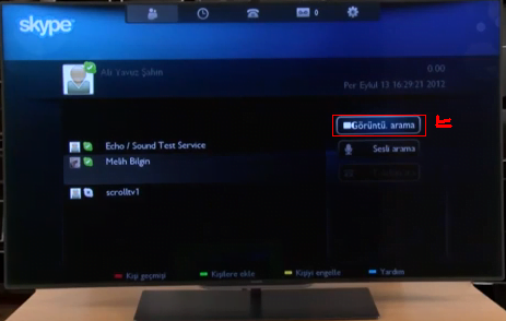 Smart tv Skype Kullanımı skype2