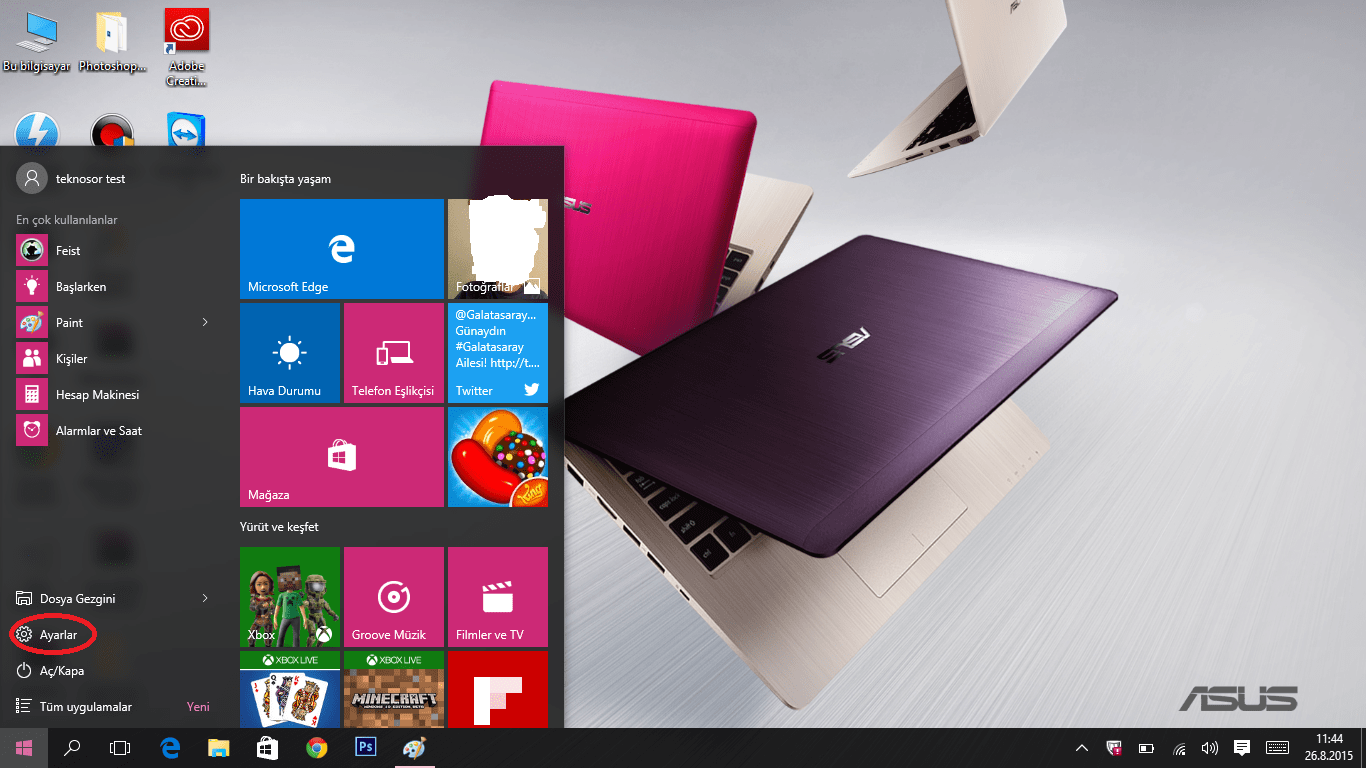 wt1 - Windows 10 Tablet Modu