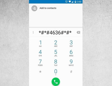 android1 - Android de Test Bölümüne Girmek İçin Gizli Kod