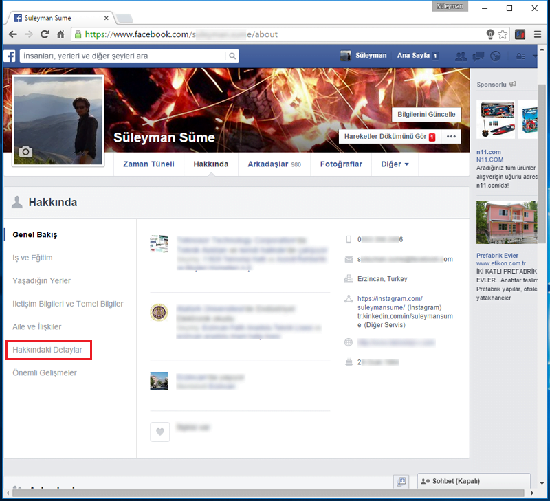 Facebook'a Evlenmeden Önceki Soy Adınızı Ekleyin FacebookKizlikSoyadiEkle.2
