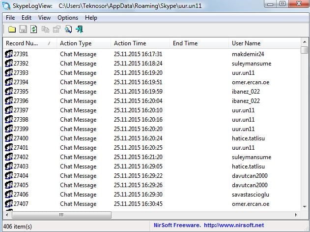 sk6 - Bilgisayarımızda Kullanılan Tüm Skype Hesaplarını Görüntüleme ve Geçmişe Ulaşma