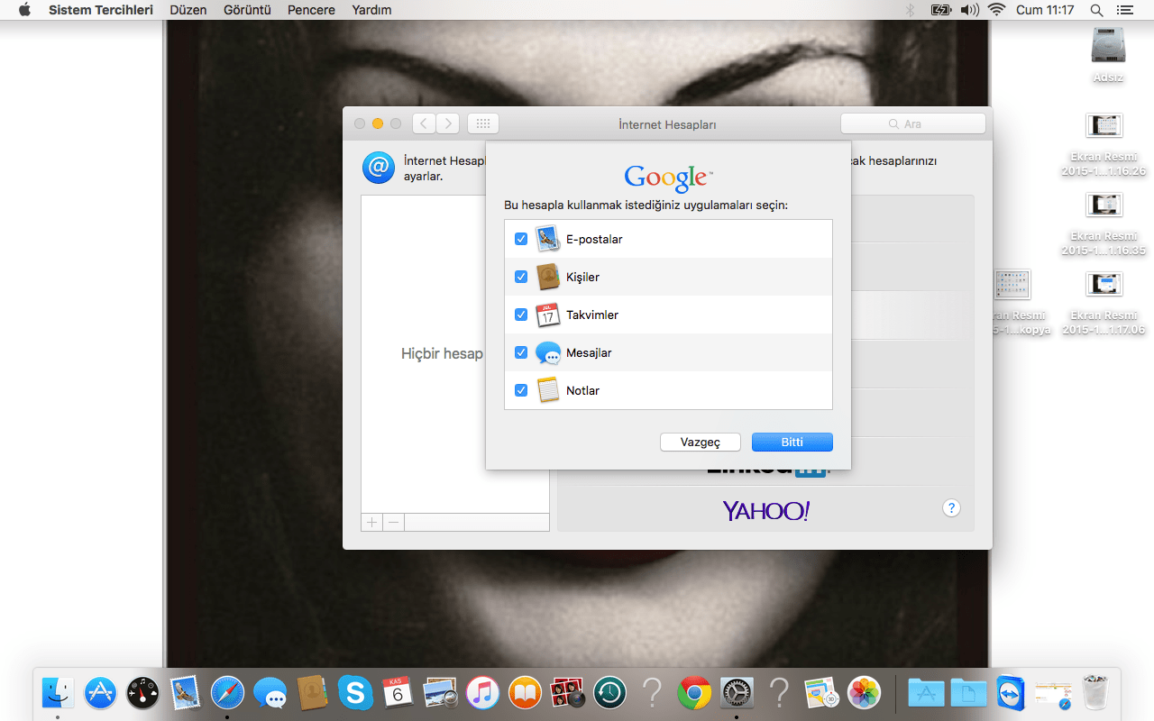 mac5 - Macbook a Gmail Hesabı Tanımlama