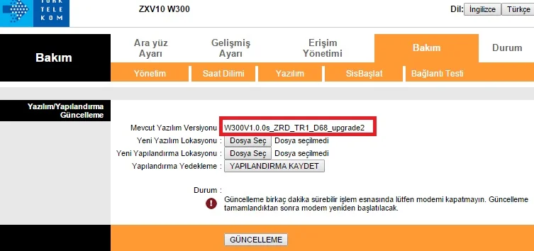 Zte ZxV10 W300 Yazılım Güncelleme Nasıl Yapılır? w3008jpg