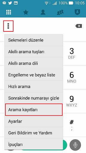 Asus Zenfone Serisi Sesli Arama Kaydı Nasıl Alınır? zenfoneseskayit3
