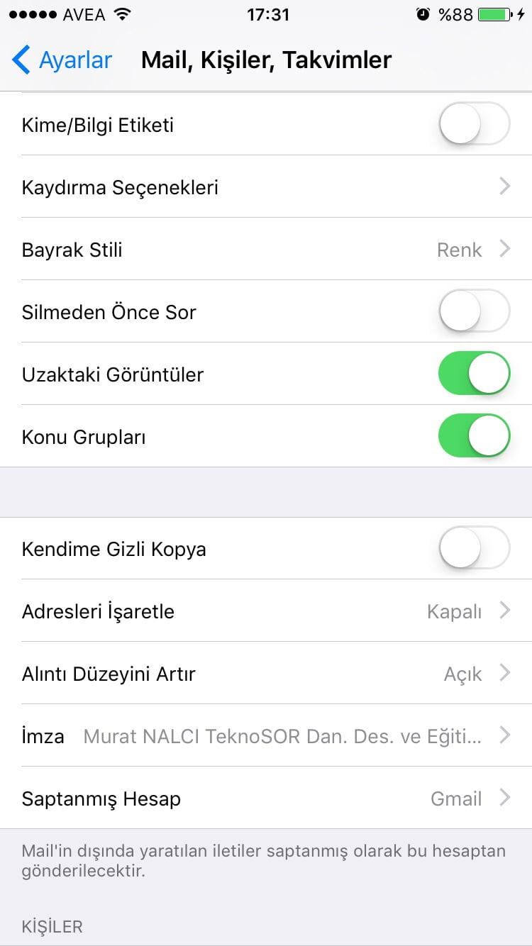 imza2 - Ios İşletim Sisteminde Mail İmza Ayarları