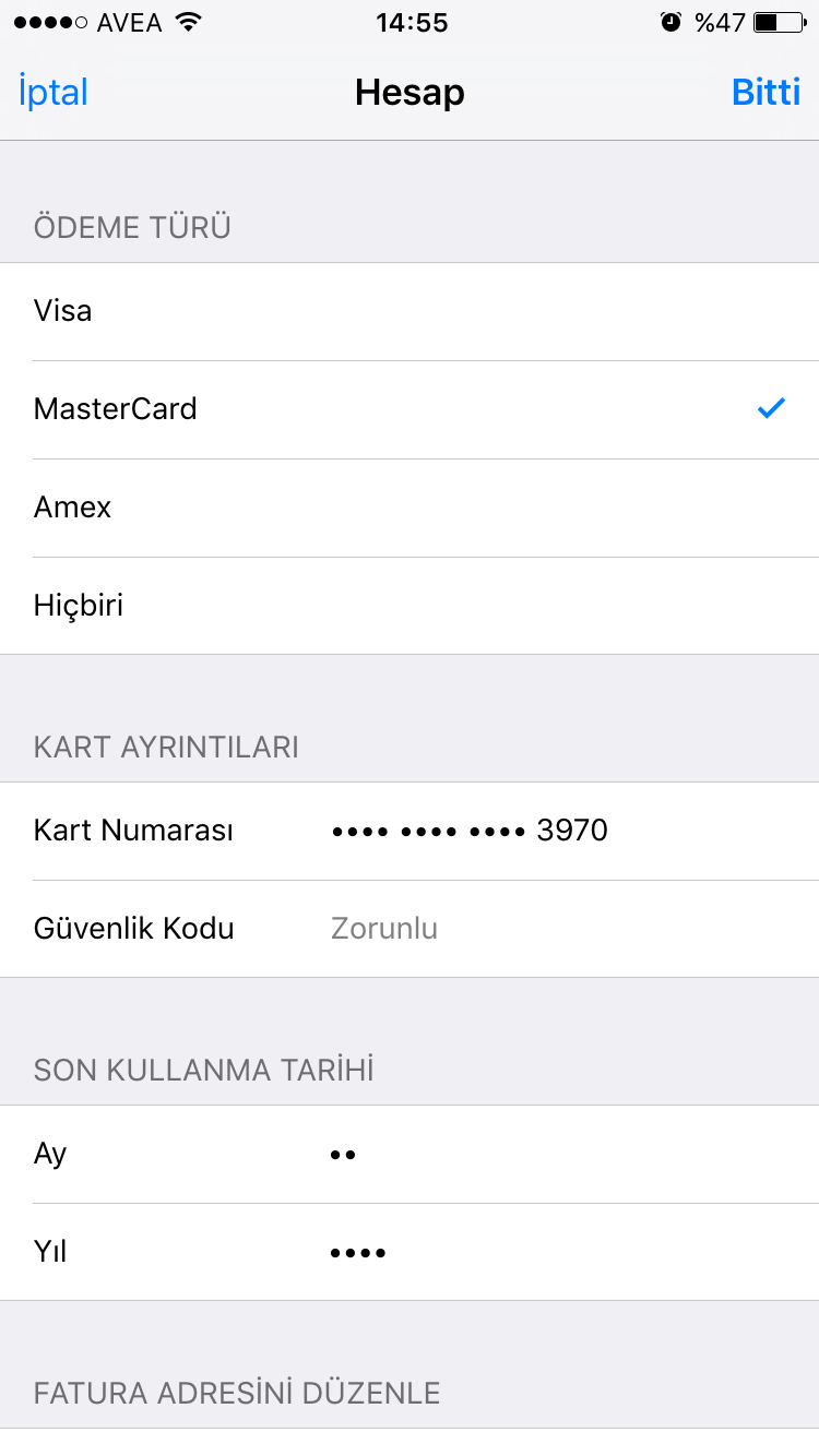 apple id kart bilgileri kaldirma 4 - Apple Kimliğine Tanımlı Kart Bilgilerinin Silinmesi