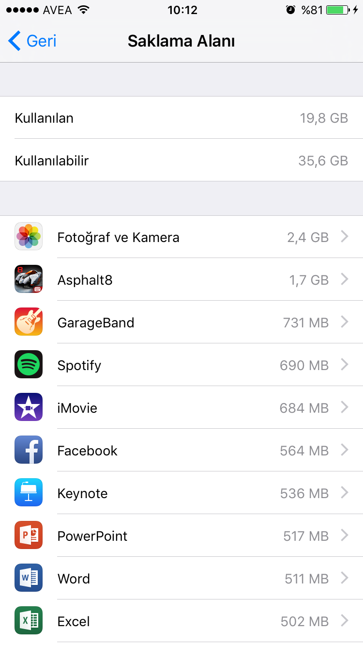 iphone ayarlar 4 - iPhone da Ayarlar Menüsünden Uygulama Verilerine Ulaşma Ve Silme