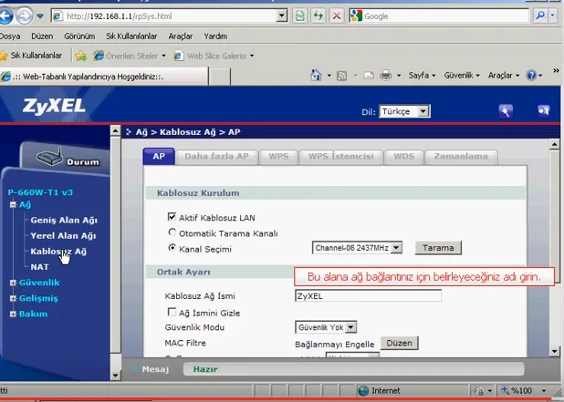 ZYXEL P660 Modem Kurulumu ve Kablosuz Ayarları Screenshot_19