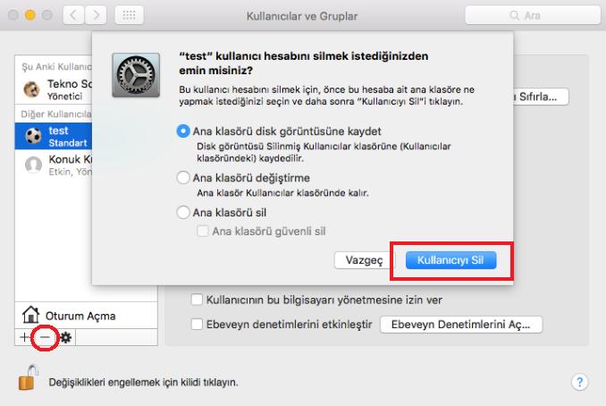 Macbookta Kullanıcı Hesabı Ekleme ve Silme mac7