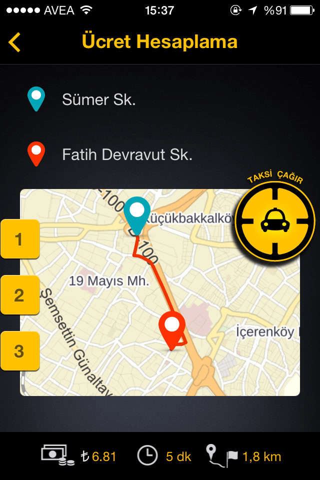 taksi9 - Acil taksi mi lazım? BiTaksi Mobil Uygulama İncelemesi