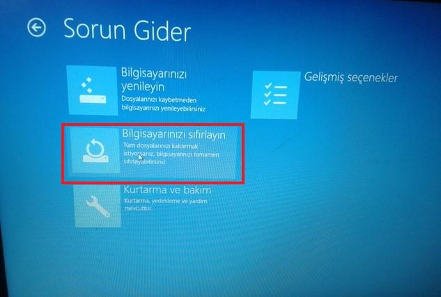 Sony Vaio Bilgisayarları Sıfırlamak vaio6
