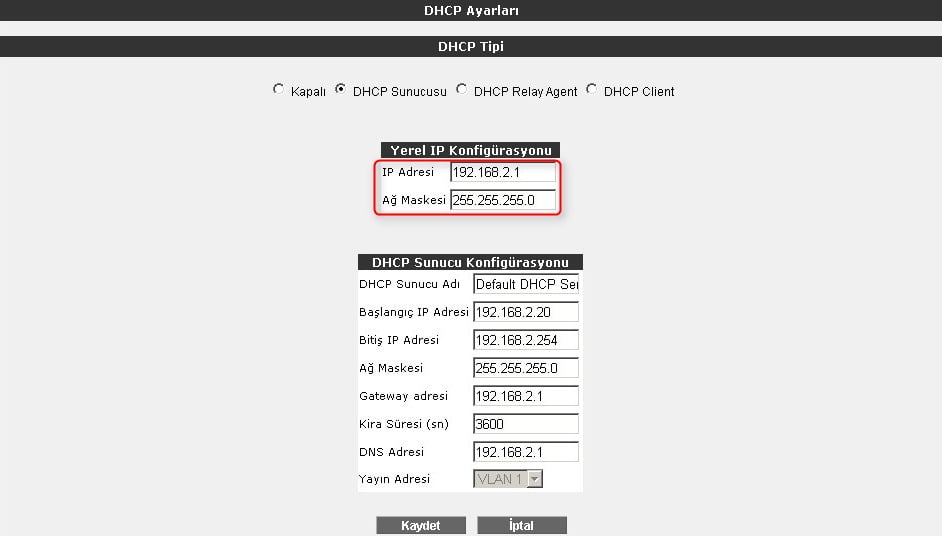 ip degistirme 3 - Airties Modemler’de IP Bloğu Değiştirmek