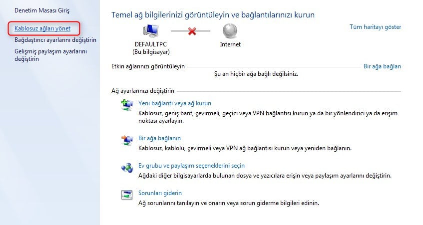 w7 3 - Kablosuz Sınırlı Bağlantı Sorunu Windows 7