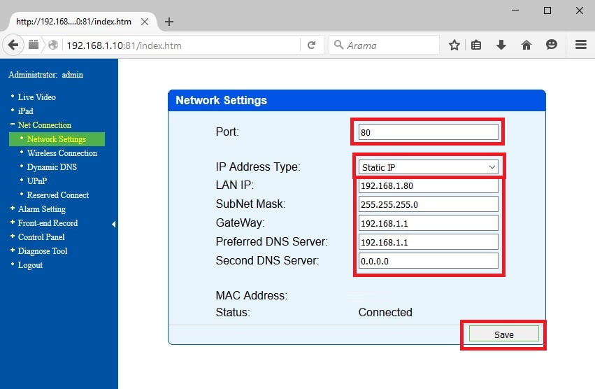 Opax Ca-1099 IP Kamera Kurulumu opaxx3