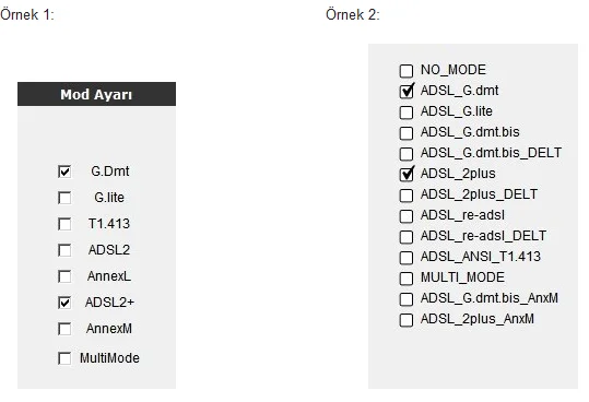 ADSL Sık Sık Sönüyor – İnternet Bağlantım Kesiliyor (MOD) ayarı mod5