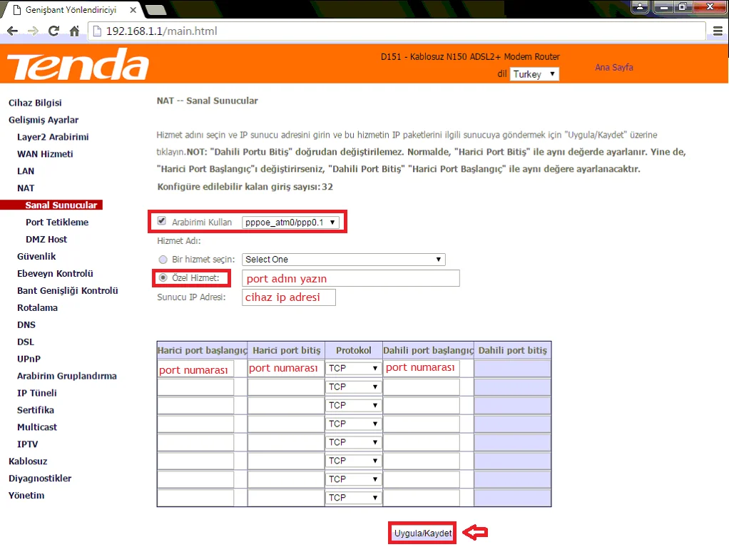 TENDA D151 Modem Kurulumu tenda6
