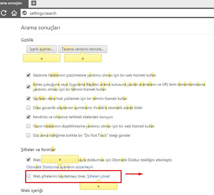 maakle - Vivaldi Şifre Kaydetme Uyarısı Nasıl Kapatılır?