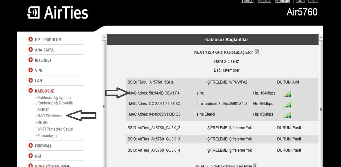 Kablosuz Ağa Bağlanan Cihazları Engelleme