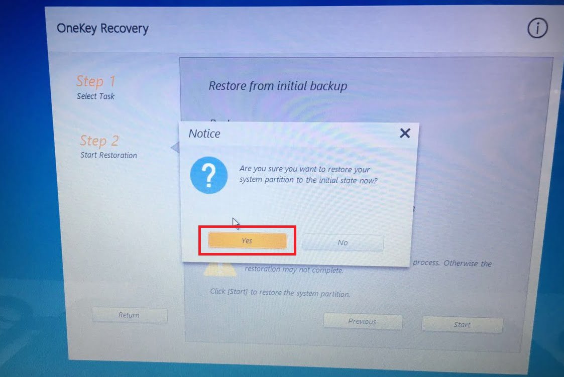 Lenovo Notebook Windows 10 Recovery Nasıl Yapılır? onekey3