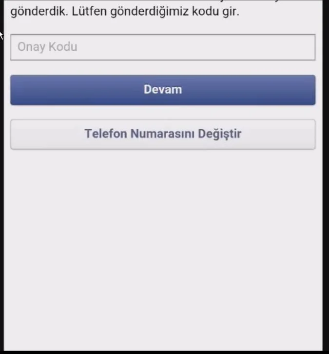 FACEBOOK HESABINA ONAY KODU OLMADAN GİRİŞ YAPILAMAMA 7