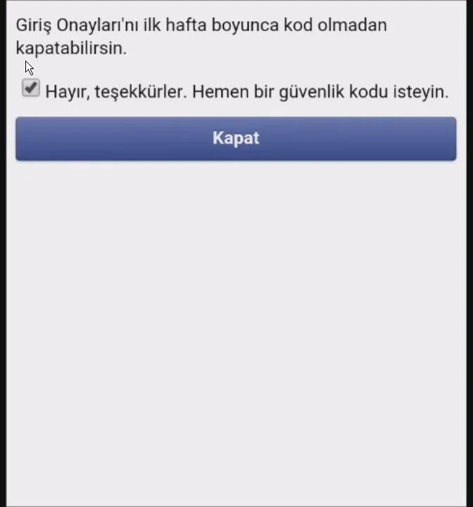 FACEBOOK HESABINA ONAY KODU OLMADAN GİRİŞ YAPILAMAMA 8
