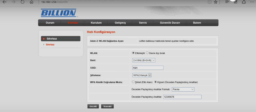Bilion BiPAC 5500N R3 ADSL2+ Modem Kurulumu bilion-bipac-5500-5
