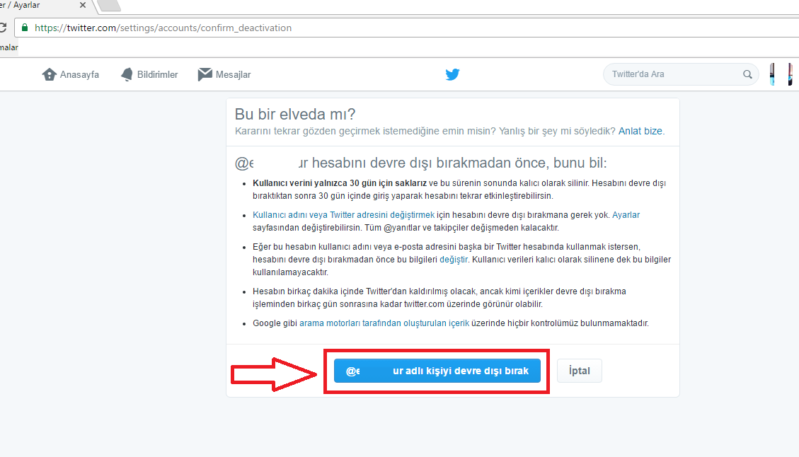 twitter silme 2 - Twitter hesabı nasıl silinir? (Resimli Anlatım)
